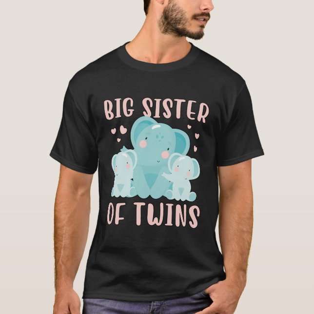 Camiseta Grande Irmã Dos Gêmeos, Irmã Gêmea Bonita (Frente)