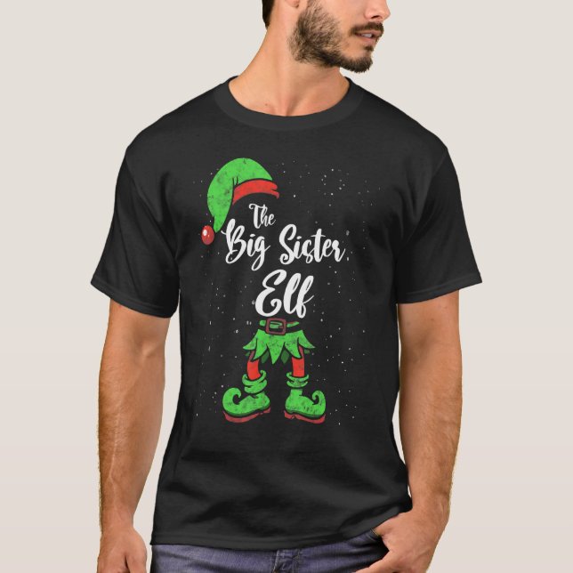 Camiseta Grande Irmã Elf Matando Família Natal Pajama Co (Frente)