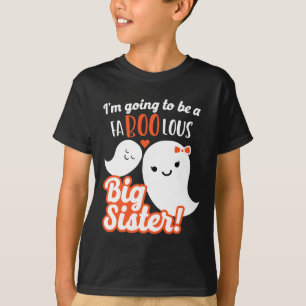 Camiseta Grande Irmã Grávida Anunciando Meninas Fantasmas B
