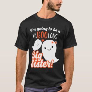 Camiseta Grande Irmã Grávida Anunciando Meninas Fantasmas B