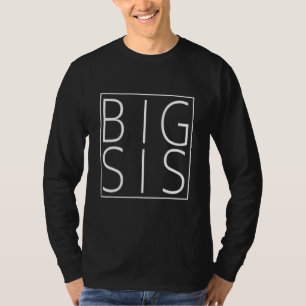 Camiseta Grande Irmã Mínima Família Quadrada Correspondendo