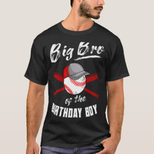 Camiseta Grande Irmão da Festa de Beisebol do Aniversário