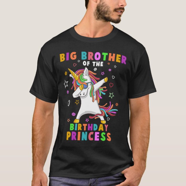 Camiseta Grande Irmão Da Princesa Aniversário Engraçado Uni (Frente)
