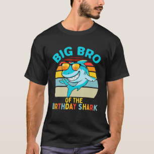 Camiseta Grande Irmão De Aniversário De Tubarão, Fama De Co