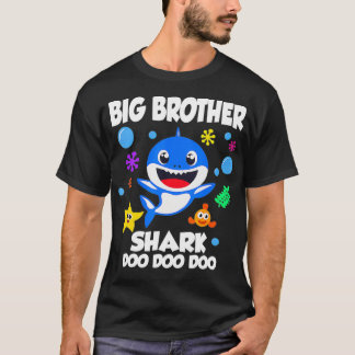 Camiseta Grande Irmão Do Bebê Tubarão Aniversário Grande Ir