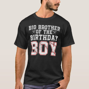 Camiseta Grande Irmão Do Jogador De Beisebol Do Aniversário