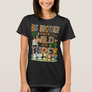 Camiseta Grande Irmão do Selvagem & Três 3º Aniversário S