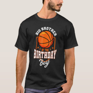 Camiseta Grande Irmão Do Tema B Do Aniversário De Basquete