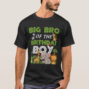 Camiseta Grande Irmão Do Tema Do Jardim Zoológico De Aniv