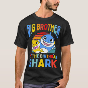 Camiseta Grande Irmão Do Tubarão De Aniversário Irmão Q