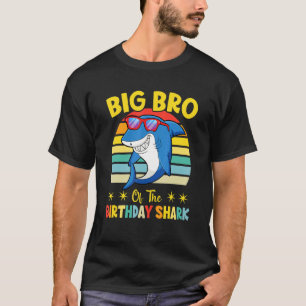 Camiseta Grande Irmão Do Tuburão Aniversário Família Aniver