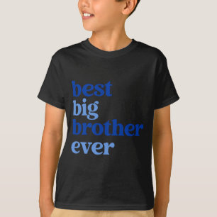Camiseta Grande Irmão Sempre Cinza Com Texto Azul Meninos _