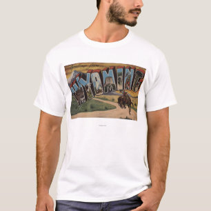 Camiseta Grande letra ScenesWyoming de Wyoming (vaqueiro)
