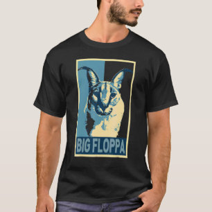 Camiseta Grande Meme do Floppa Gato Caracal Fofo retrô vint