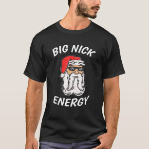 Camiseta Grande Nick Energy Papais noeis Engraçados, Crista