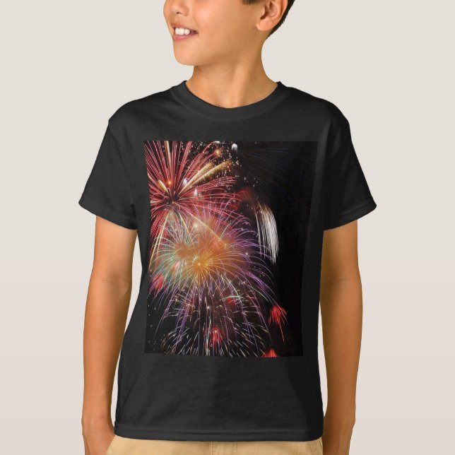 Camiseta Grande noite dos fogos-de-artifício (Frente)