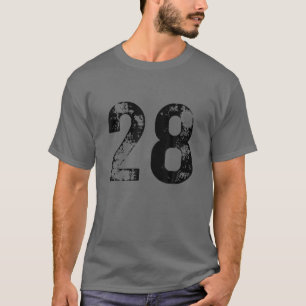Camiseta Grande Número 28 Para O 28º Aniversário Vinte E Oi