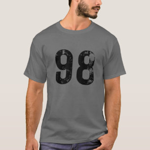 Camiseta Grande Número 98 Para Aniversários Noventa E Oit