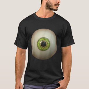 Camiseta Grande Olho Verde Assustador, Engraçado, Preguiços