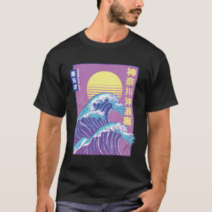 Camiseta Grande Onda - Anime Manga Otaku Japonês Vaporwave 