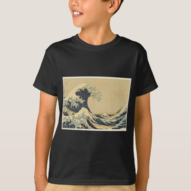 Camiseta Grande onda de Hokusai fora de Kanagawa (Frente)