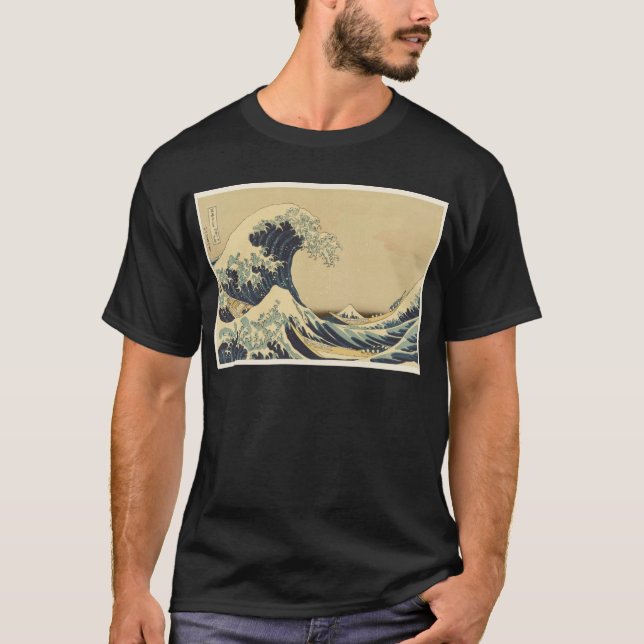 Camiseta Grande onda de Hokusai fora de Kanagawa (Frente)