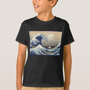 Camiseta Grande Onda de Kanagawa e Monte Fuji Mar do Japão