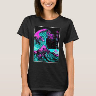 Camiseta Grande Onda de Kanagawa Estética Japonesa Vaporwa