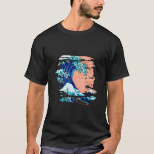 Camiseta Grande Onda de Kanagawa Estilo de Arte Japonês