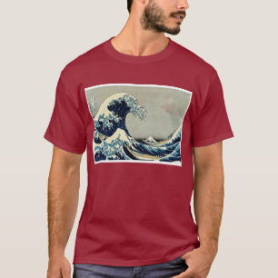 Camiseta Grande onda de Katsushika Hokusai fora de Kanagawa