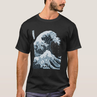 Camiseta Grande Onda Oceânica Arte Famosa