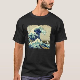 Camiseta Grande Onda Oceânica Arte Famosa