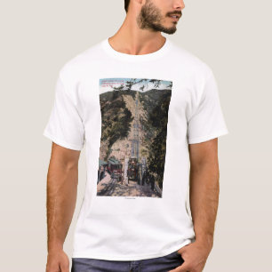 Camiseta Grande opinião da estrada de ferro do declive