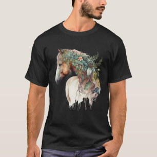 Camiseta Grande Orgânico Natureza Colorido Boho Cavalo Boho