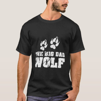 Camiseta Grande Pai Wolf Padre Animal Instinct Gift