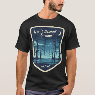 Camiseta Grande Pântano Desolado Natureza Acampamento Trilh