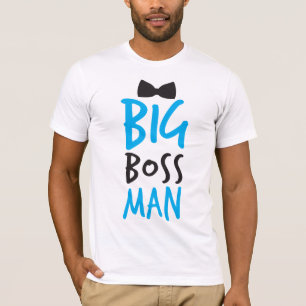 Camiseta Grande patrão, bom design Bossy com gravata arco