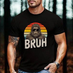 Camiseta Grande Pé de Jogos Bruh Retro Gamer Bigfoot Crianç