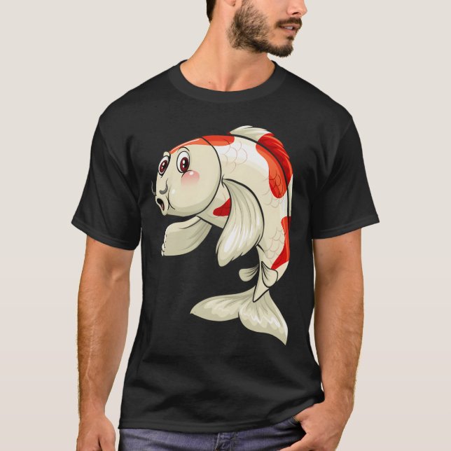 Camiseta Grande peixe fofo (Frente)