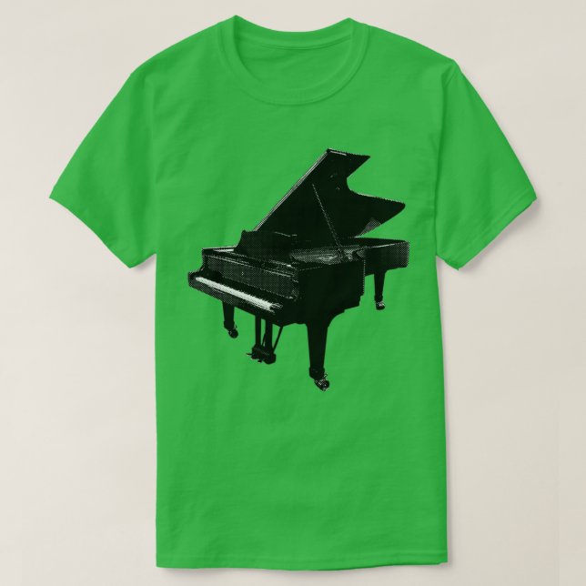 Camiseta Grande Piano do Estilo Noir (Frente do Design)