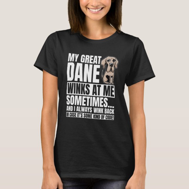 Camiseta Grande Piscar os olhos De Dane Com Peles De Cão Ge (Frente)