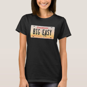 Camiseta Grande Placa de Licença da Luisiana