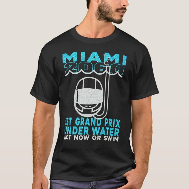 Camiseta Grande Prêmio Da rua Miami 2060 Com Lei Da Água Ag (Frente)