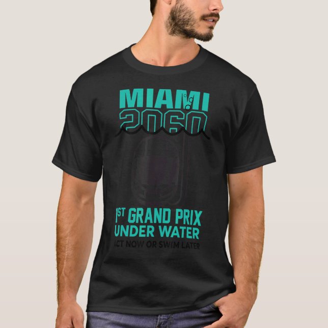 Camiseta Grande Prêmio Da rua Miami 2060 Com Lei Da Água Ag (Frente)
