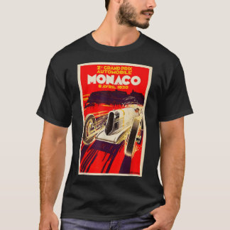 Camiseta Grande Prêmio de Mônaco Vintage de 1930, Poster de