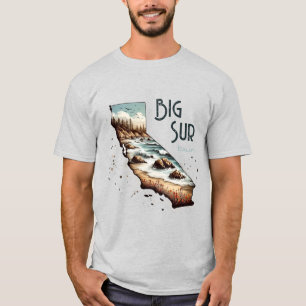 Camiseta Grande Presente na Califórnia em Souvenir