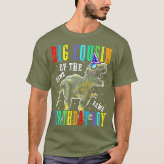 Camiseta Grande Primo Do Dinossauro Garoto De Aniversário