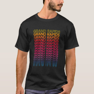 Camiseta Grande Rapids Nostálgicos da cidade colorida dos E