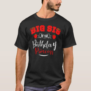 Camiseta Grande Sis Do Tema Da Princesa De Aniversário Stra