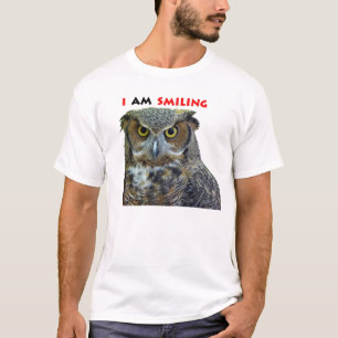 Camiseta Grande sorriso da coruja horned